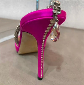 Vivienne Satin Heels || Pink