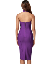 Load image into Gallery viewer, purple bandage dress revolve
