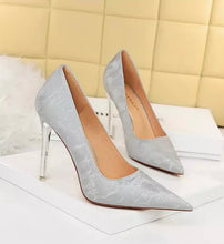 Load image into Gallery viewer, Cara Pointed Toe Heels || Grey
