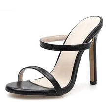 Load image into Gallery viewer, black slide on heels shopluxhouse
