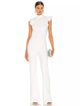 Load image into Gallery viewer, white ruffle jumpsuit
