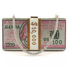 Load image into Gallery viewer, crystal money clutch shopluxhouse
