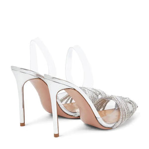 clear rhinestone heels