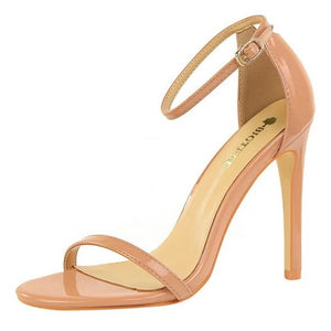 nude 4" ankle heels