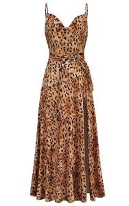 leopard maxi dress