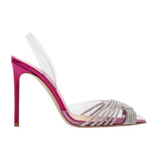 Load image into Gallery viewer, magenta clear heels shopluxhouse
