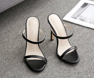 black slide on heels shopluxhouse