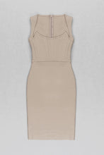 Load image into Gallery viewer, tan bandage dress
