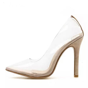 pointed toe clear heels