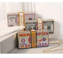 Load image into Gallery viewer, crystal money clutch
