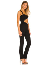 Load image into Gallery viewer, black cut out bandage jumpsuit
