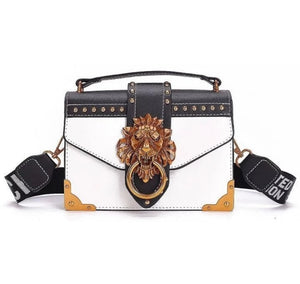 Donatella Lion Purse || White