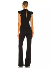 Load image into Gallery viewer, black ruffle jumpsuit
