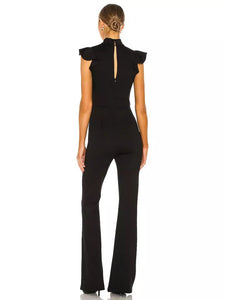 black ruffle jumpsuit