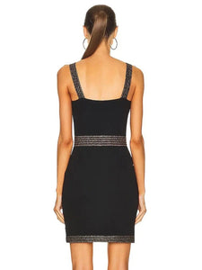 black bandage dress gold hardware