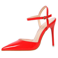 Load image into Gallery viewer, red pointed toe heels
