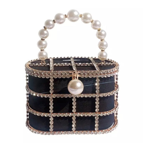 designer bag with pearl strap