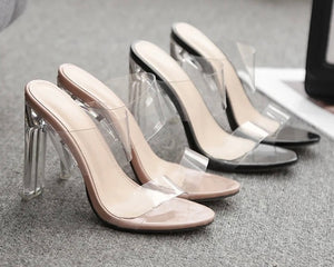 yeezy clear heels