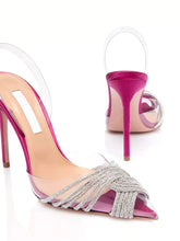 Load image into Gallery viewer, magenta clear heels shopluxhouse
