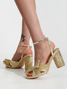 gold zara heels