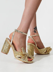 gold zara heels