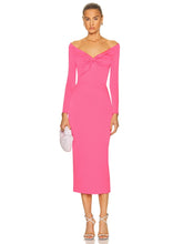 Load image into Gallery viewer, pink bandage dress with bow
