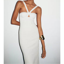 Load image into Gallery viewer, ivory halter bandage dress
