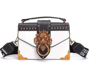 Donatella Lion Purse || White