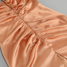 Load image into Gallery viewer, satin rouched dress
