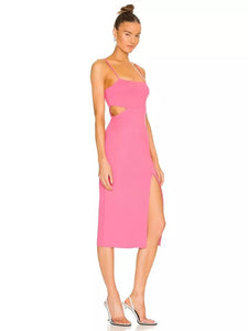 pink cut out dress house of cb