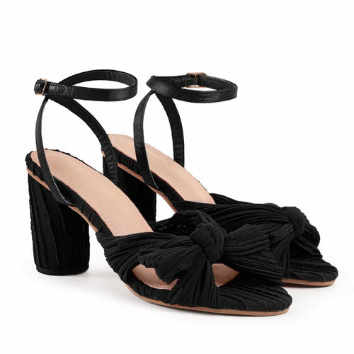 zara heels bow