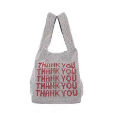 Load image into Gallery viewer, rhinestone thank you bag
