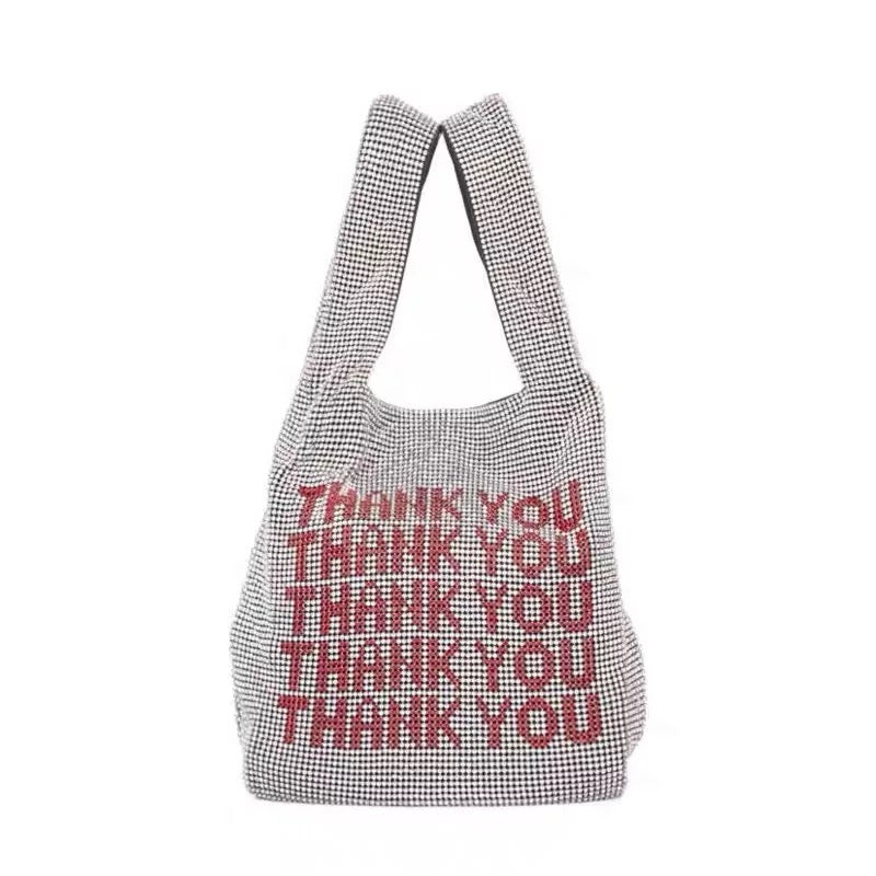 rhinestone thank you bag