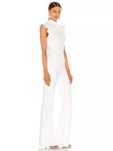 Load image into Gallery viewer, white ruffle jumpsuit
