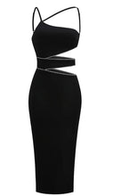 Load image into Gallery viewer, black bandage dress with cut outs
