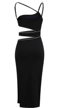 Load image into Gallery viewer, black bandage dress with cut outs
