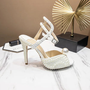 Natalia Pearl Bridal Heels