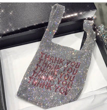 Load image into Gallery viewer, rhinestone thank you bag
