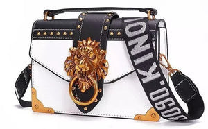 Donatella Lion Purse || White