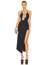 Load image into Gallery viewer, bandage maxi dress with slit
