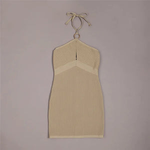 nude bandage dress revolve