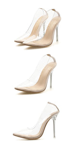 Cassandra Heels || Clear