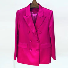 Load image into Gallery viewer, satin blazer set revolve
